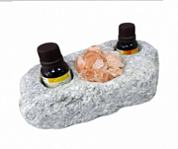 Ароманабор (испаритель из камня, масло эфирное 2*15мл, гималайская соль) (апельсин+лимон)